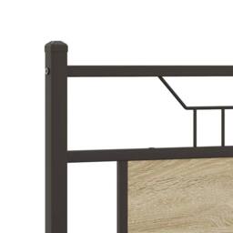 Berkfield Home Bed Frame without Mattress Sonoma Oak 137x190 cm Engineered Wood in Brown - thumbnail 9