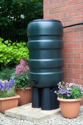 Whitefurze 150L Water Butt Kit with Stand - Green - thumbnail 2