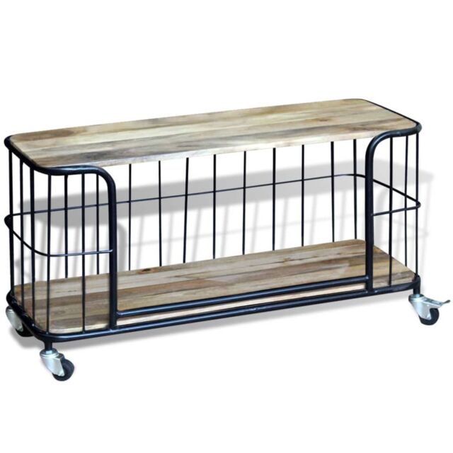 Berkfield Home TV Cabinet Solid Mango Wood 100x40x45 cm in Brown - Size: 100 x 40 x 45 cm - image 1