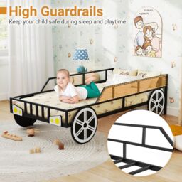 Gymax Foldable Mobile Standing Desk Height Adjustable Sit Stand Desk-Natural in Khaki - thumbnail 7