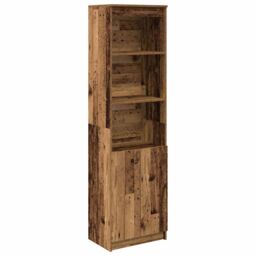 Berkfield Home Highboard Old Wood 50x35x180 cm Engineered Wood in Brown - Size: 50 x 35 x 180 cm - thumbnail 2