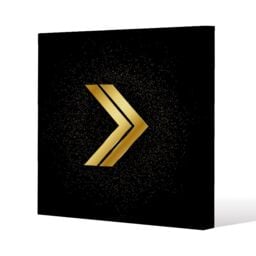Benjamin Tate Design Arrow gold (Canvas Print) / 61 x 61 x 4cm in Natural - Size: 61 x 61 x 4 cm - thumbnail 1