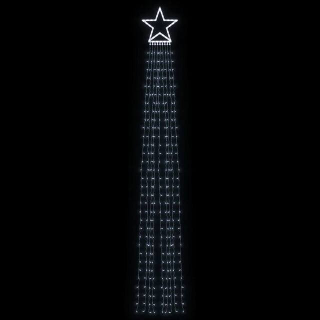 Berkfield Home Festive Christmas Tree light 320 LEDs Cold White 375 cm - image 1