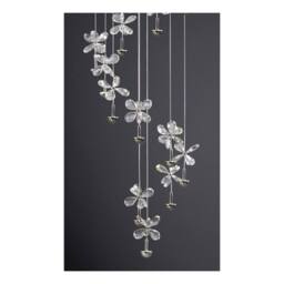 Netlighting Aviva Ceiling Cluster Pendant 20 Light 4000K LED Chrome Crystal in Grey - thumbnail 5