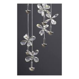 Netlighting Aviva Ceiling Cluster Pendant 20 Light 4000K LED Chrome Crystal in Grey - thumbnail 7