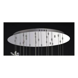 Netlighting Aviva Ceiling Cluster Pendant 20 Light 4000K LED Chrome Crystal in Grey - thumbnail 3