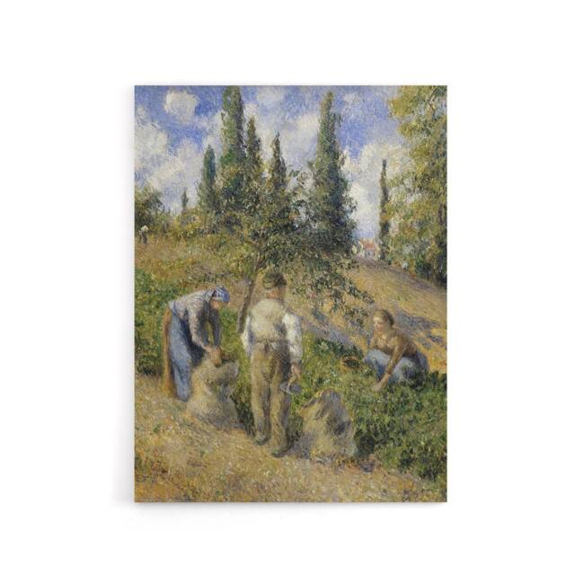 "Artery8 Pontoise Harvest Oil Painting Pissarro Canvas Wall Art Print - Size: W18"" x H24""" - image 1