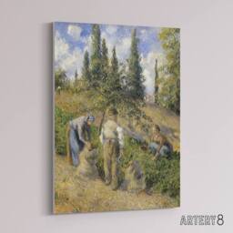 "Artery8 Pontoise Harvest Oil Painting Pissarro Canvas Wall Art Print - Size: W18"" x H24""" - thumbnail 2