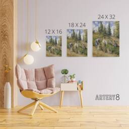 "Artery8 Pontoise Harvest Oil Painting Pissarro Canvas Wall Art Print - Size: W18"" x H24""" - thumbnail 4