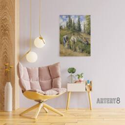 "Artery8 Pontoise Harvest Oil Painting Pissarro Canvas Wall Art Print - Size: W18"" x H24""" - thumbnail 3