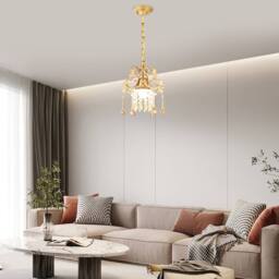NIVOR 1 - Light Dimmable Crystal Empire Chandelier in Gold - thumbnail 4
