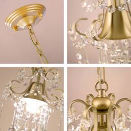 NIVOR 1 - Light Dimmable Crystal Empire Chandelier in Gold - thumbnail 8