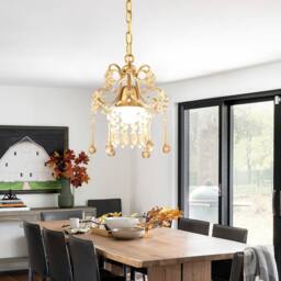 NIVOR 1 - Light Dimmable Crystal Empire Chandelier in Gold - thumbnail 3