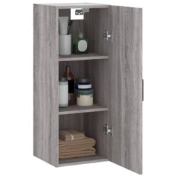 Berkfield Home Wall Mounted Cabinet Grey Sonoma 34.5x34x90 cm - thumbnail 5