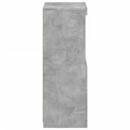 Berkfield Home Sideboard with LED Lights Concrete Grey 41x37x100 cm - Size: 41 x 37 x 100 cm - thumbnail 8
