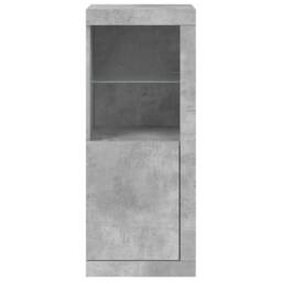 Berkfield Home Sideboard with LED Lights Concrete Grey 41x37x100 cm - Size: 41 x 37 x 100 cm - thumbnail 6