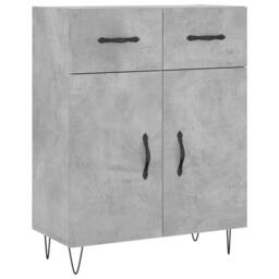Berkfield Home Highboard Concrete Grey 69.5x34x180 cm Engineered Wood - thumbnail 7