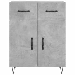 Berkfield Home Highboard Concrete Grey 69.5x34x180 cm Engineered Wood - thumbnail 8