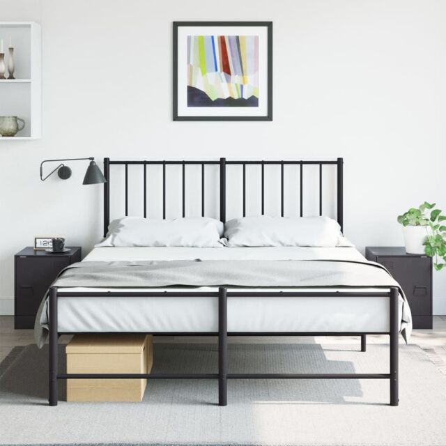 Berkfield Home Bedside Cabinets 2pcs Black 34.5x39x44 cm Steel - image 1