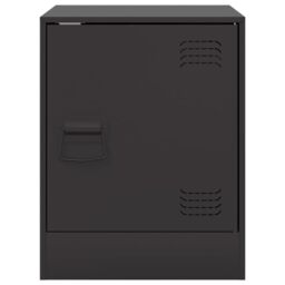 Berkfield Home Bedside Cabinets 2pcs Black 34.5x39x44 cm Steel - thumbnail 5