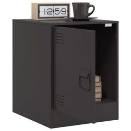 Berkfield Home Bedside Cabinets 2pcs Black 34.5x39x44 cm Steel - thumbnail 4