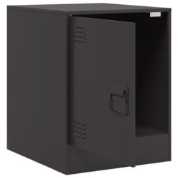 Berkfield Home Bedside Cabinets 2pcs Black 34.5x39x44 cm Steel - thumbnail 6