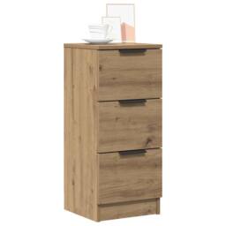 Berkfield Home Sideboards 2 pcs Artisan Oak 30x30x70 cm Engineered Wood in Brown - Size: 30 x 30 x 70 cm - thumbnail 4