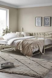Julian Bowen Versailles Single Ivory Metal Daybed with Underbed Trundle - thumbnail 2