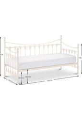 Julian Bowen Versailles Single Ivory Metal Daybed with Underbed Trundle - thumbnail 5