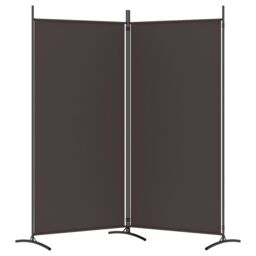 Berkfield Home 2-Panel Room Divider Brown 175x180 cm Fabric - thumbnail 4