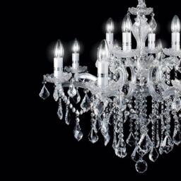 Netlighting Florian 18 Light Crystal Chandelier Chrome Finish E14 in Clear - thumbnail 2