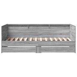 Berkfield Home Versatile Daybed w/Drawers Frame Grey Sonoma 75x190 cm Small Single - thumbnail 4