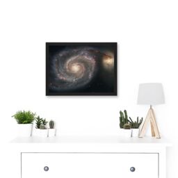 Artery8 Space Photo Hubble Whirlpool Galaxy M51 A4 Artwork Framed Wall Art Print in Black - thumbnail 2