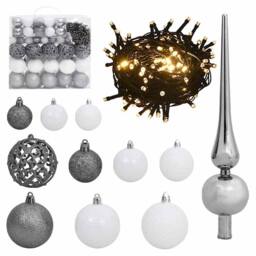 Berkfield Home Artificial Pre-lit Christmas Tree with Ball Set Green 210 cm - thumbnail 6