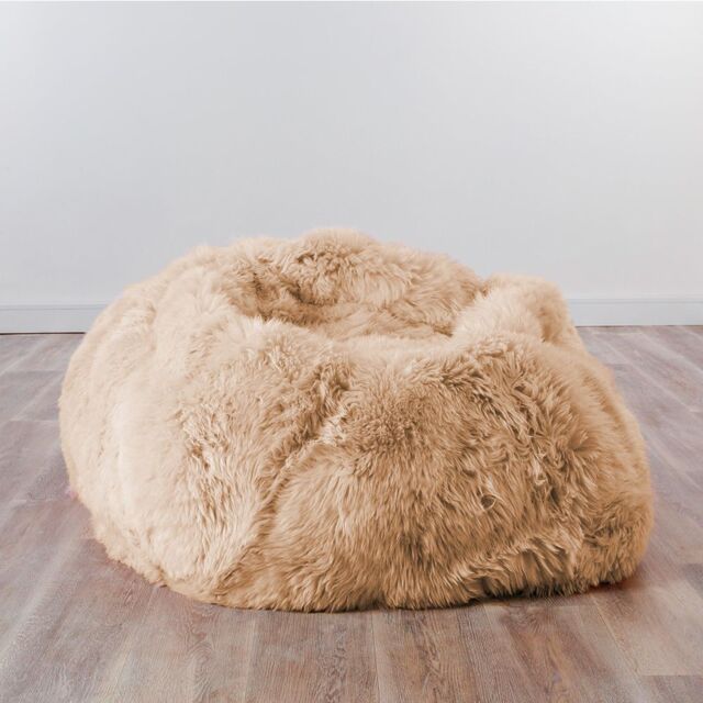 Native Natural XXL Luxurious Sheepskin Beanbag in Beige - image 1