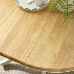 FurnitureboxUK Padstow Wooden Extending Dining Table & 6 Millford Chairs in Cream - thumbnail 4