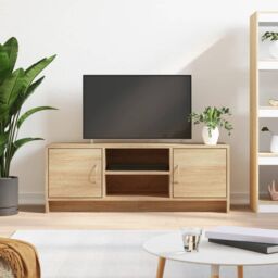 Berkfield Home TV Cabinet Sonoma Oak 102x30x37.5 cm Engineered Wood in Brown