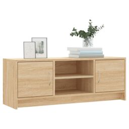 Berkfield Home TV Cabinet Sonoma Oak 102x30x37.5 cm Engineered Wood in Brown - thumbnail 3