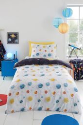 Bedlam 'Outer Space' Glow in the Dark Duvet Cover Set in Black - Size: Single - thumbnail 6