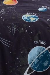 Bedlam 'Outer Space' Glow in the Dark Duvet Cover Set in Black - Size: Single - thumbnail 4