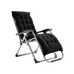Kelvenix Garden Zero Gravity Foldable Reclining Chair Sun Lounger in Black - Size: 0.6m2 - thumbnail 1
