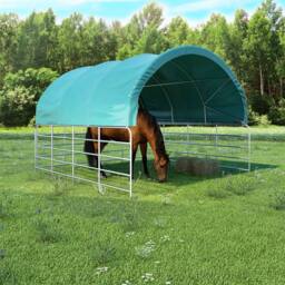 Berkfield Home Livestock Tent PVC 3.7x3.7 m Green - thumbnail 2