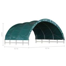Berkfield Home Livestock Tent PVC 3.7x3.7 m Green - thumbnail 8