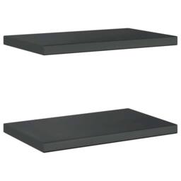 Berkfield Home Wall Shelves 2 pcs 50x30x3 cm Black Stainless Steel - Size: 50 x 30 x 3 cm - thumbnail 7