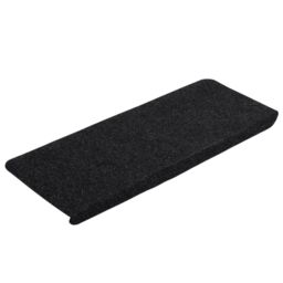 Berkfield Home Stair Mats Self-adhesive 15 pcs 65x24.5x3.5 cm Black - Size: Medium - thumbnail 3