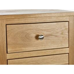 Cheshire Premium Brixton 7 Drawer Narrow Chest - Oak in Brown - thumbnail 4