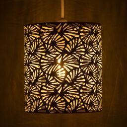 First Choice Lighting Maui - White Cut Out Metal Leaf Pendant Light Shade - thumbnail 3