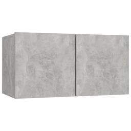 Berkfield Home Sturdy 7 Piece TV Cabinet Set Concrete Grey Engineered Wood - thumbnail 5