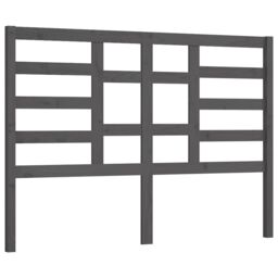 Berkfield Home Bed Headboard Grey 166x4x104 cm Solid Wood Pine - Size: 166 x 4 x 104 cm - thumbnail 2