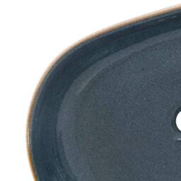 Berkfield Home Countertop Basin Sand & Blue Oval 59x40x14 cm Ceramic - Size: 59 x 40 x 14 cm - thumbnail 7